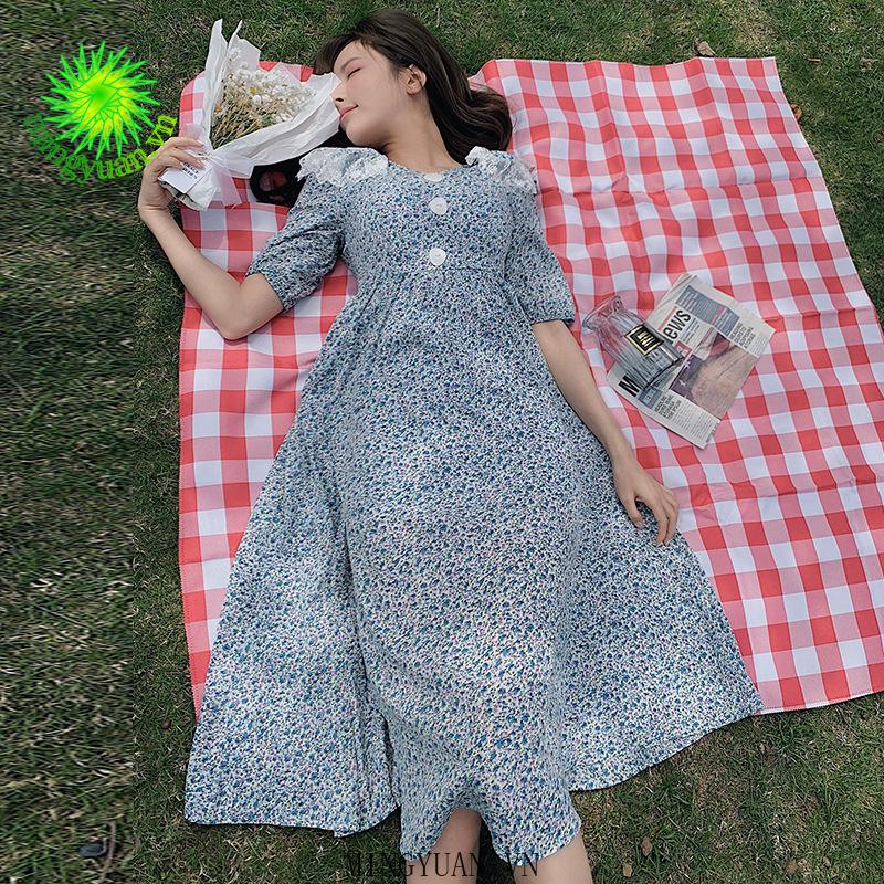 Đầm Hoa Tay Ngắn Xinh Xắn Dành Cho Nữ