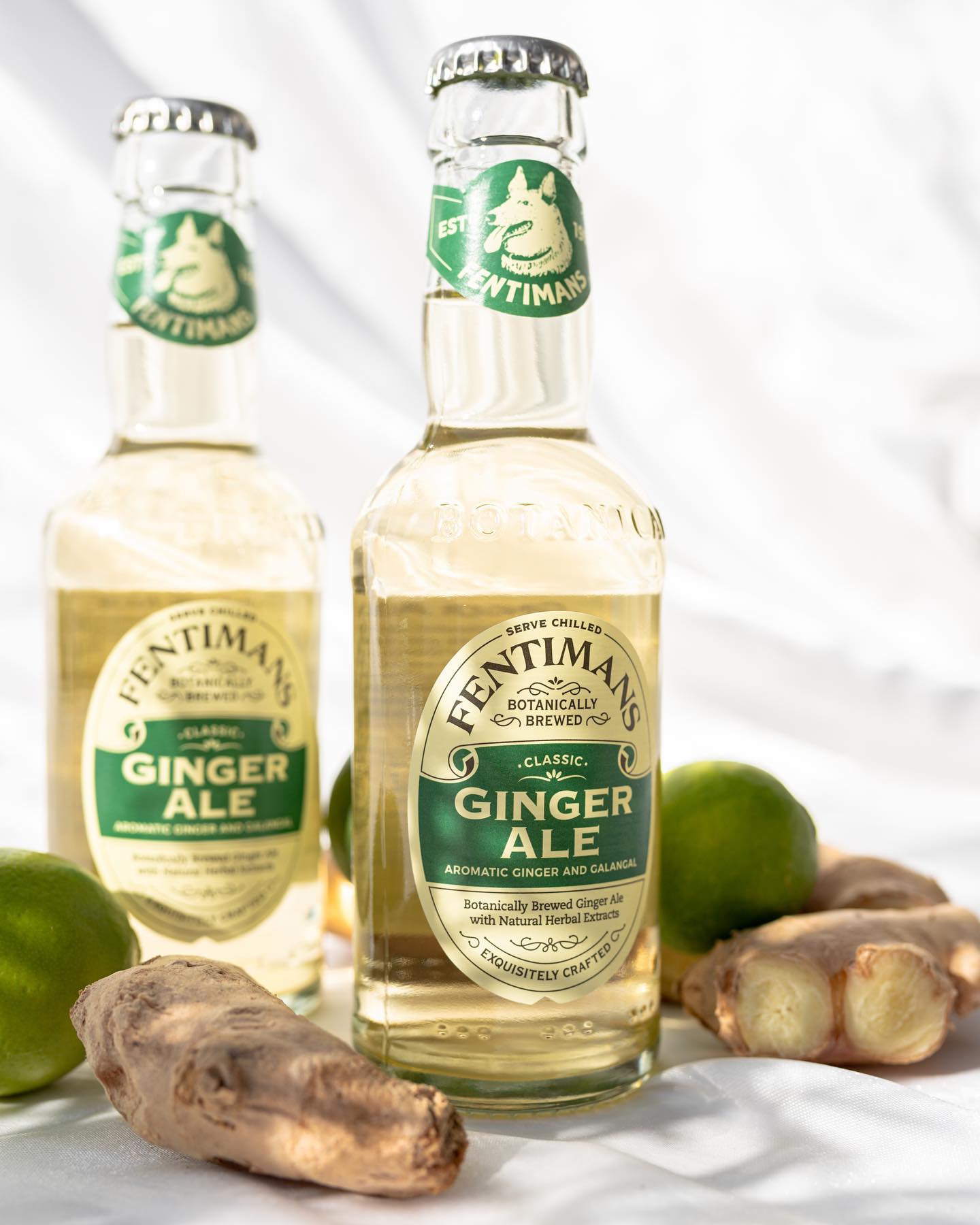Fentimans Tonic Vị Gừng Tự Nhiên Ginger Ale Anh Quốc Lốc 4 chai x 200ml - Hàng chính hãng