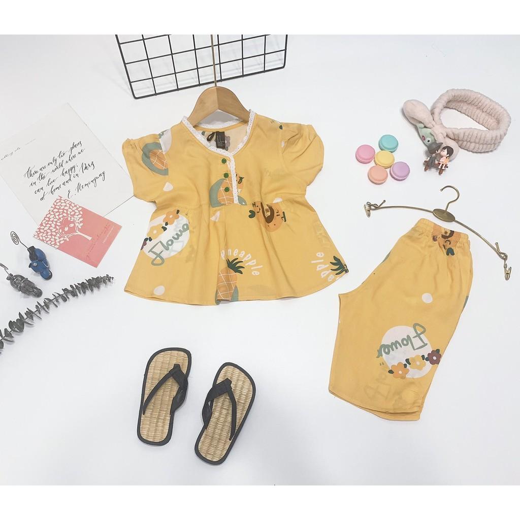 Đồ bộ tole lửng phối ren cho bé