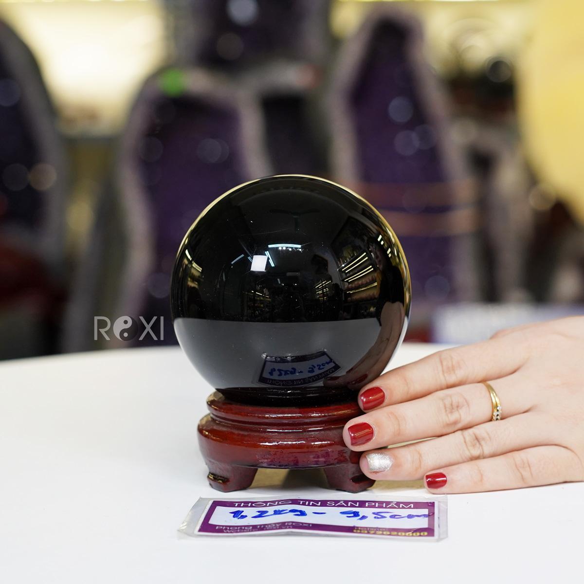Quả Cầu Obsidian đen 2A - - 1,2kg - 9,5cm