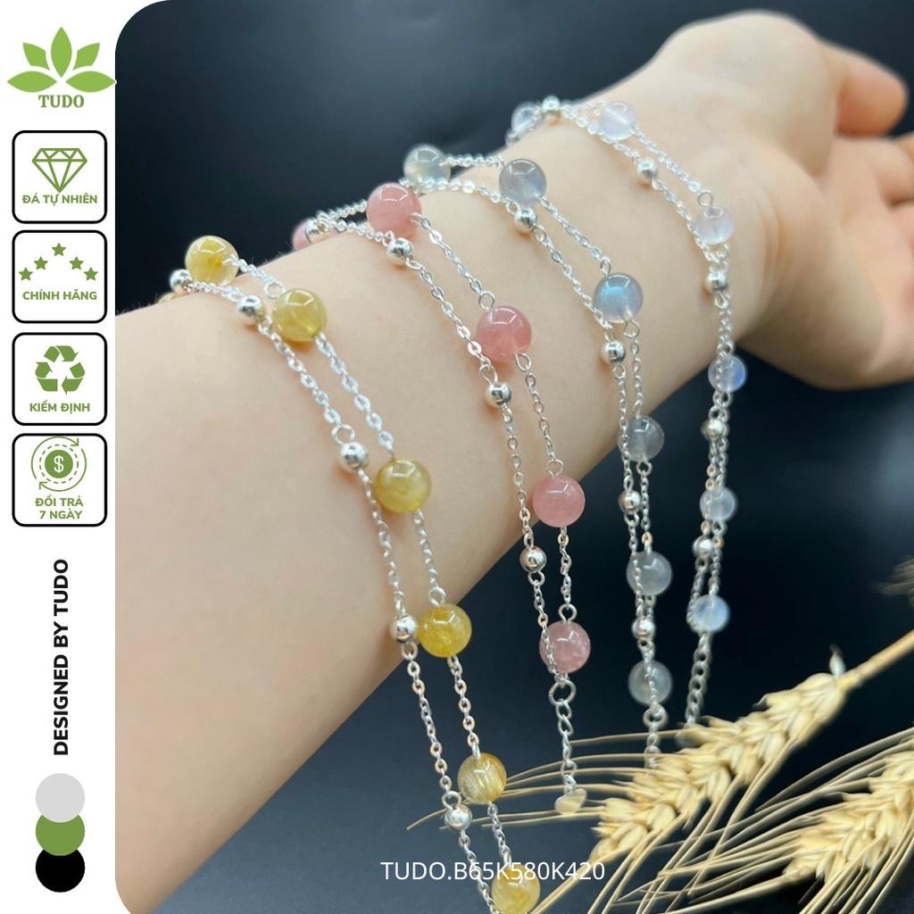 Vòng Tay Nữ Đẹp - Vòng Phong Thủy Đủ 5 Mệnh TUDO AG925 VCBXC VCBAQUA VCBTATV VCBMOON B65K580K420