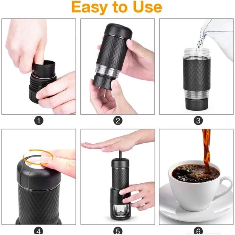 Máy pha cà phê Staresso du lịch đồ cắm trại máy pha cafe cầm tay Basic campout A063