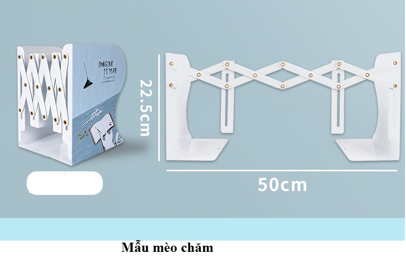 Kệ chặn sách lò xo-Xếp gọn