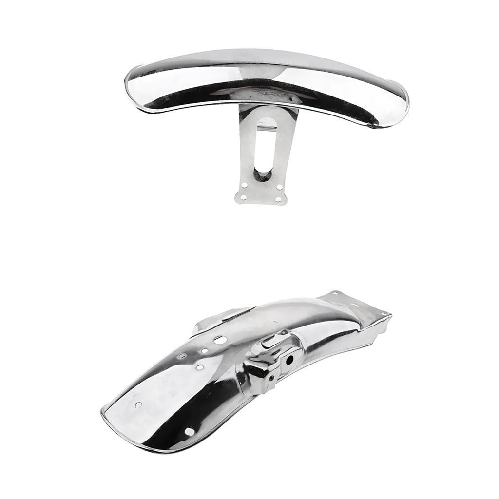 Motorcycle Front Rear Motorbike Mud Guard Set for CG125 Chrome