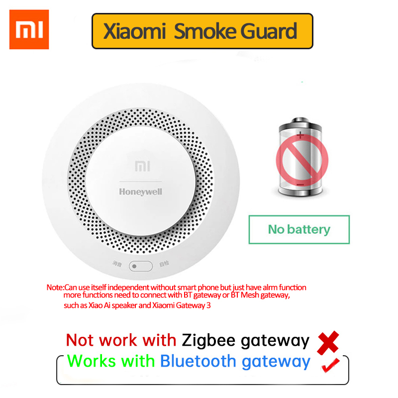 Xiaomi Mijia khói cảm biến bảo vệ báo cháy carbon monoxide nhắc nhở từ xa Cổng kết nối Bluetooth 3 cho Mijia-Hàng chính hãng