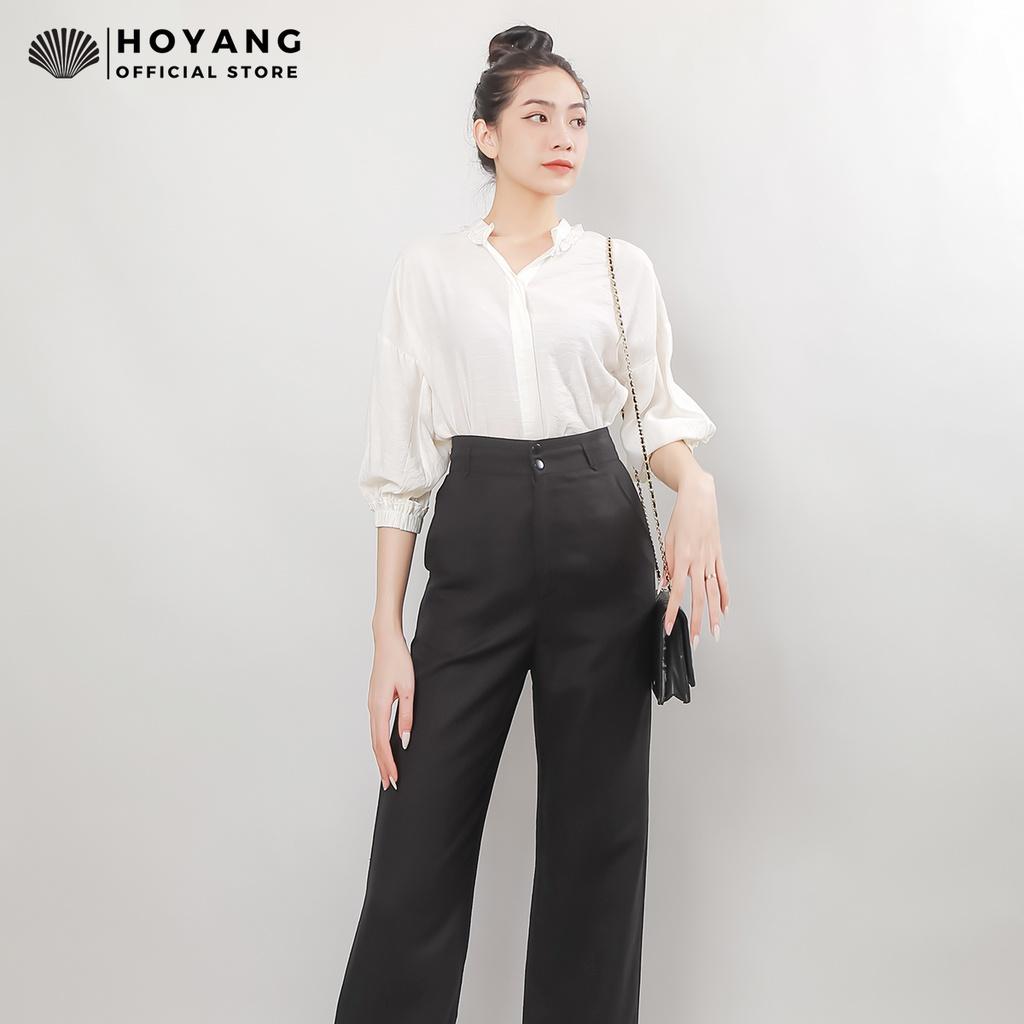 Áo Sơ Mi Trắng Tay Lỡ Điệu Đà HOYANG AHY72