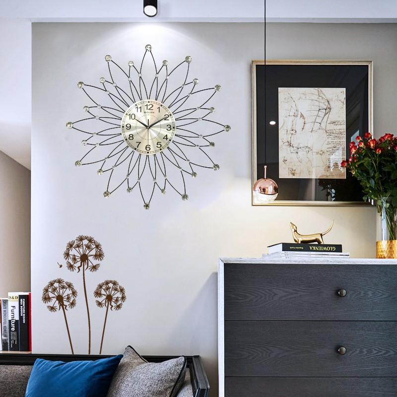 Đồng hồ treo tường GCLOCK loại to KT 71X71 cao cấp làm từ kim loại sơn tĩnh điện chạy máy kim trôi chuẩn