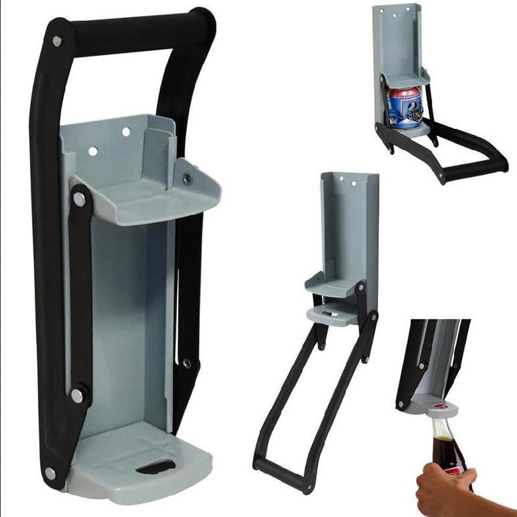 Metal Can Crusher 16oz / Smasher, Crushes Soda Cans, Beer Cans and Water Bottles - Heavy Duty Large Metal Wall Mounted Soda Beer Smasher