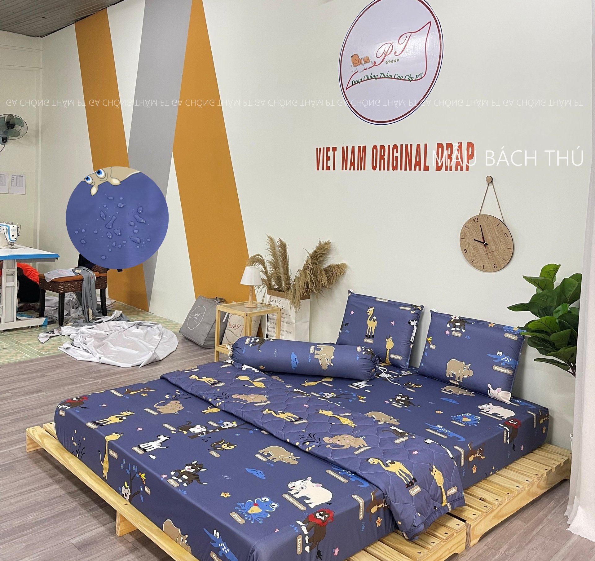 Ga Chống Thấm Cao Cấp PT Mẫu Họa Tiết Bách Thú