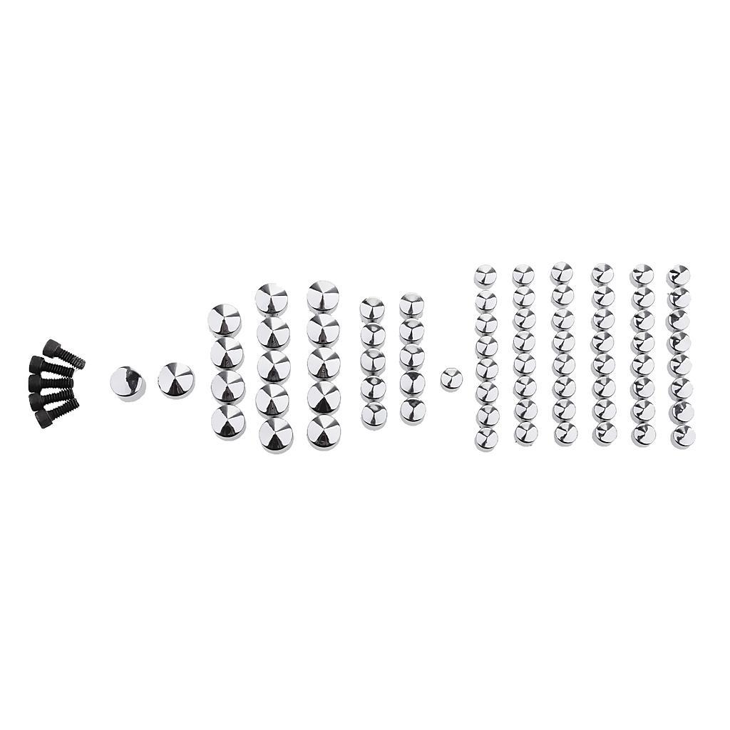Chrome Bolts Toppers Caps Set For Harley Softail FL FLS FX FXS 2007-2013