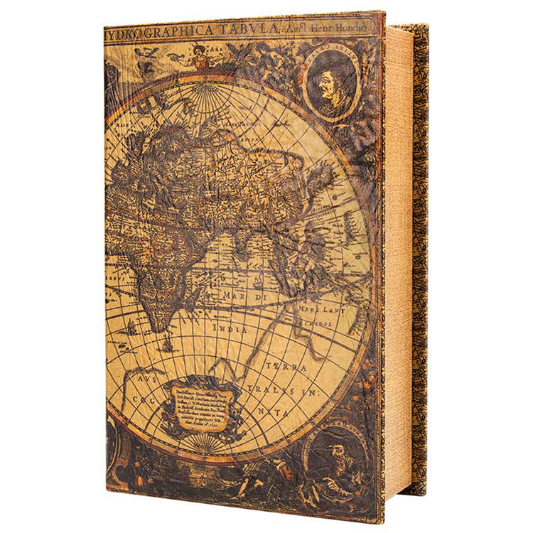Hộp đựng đồ bí mật cao cấp Barska Antique Map (dạng quyển sách) - Hàng chính hãng