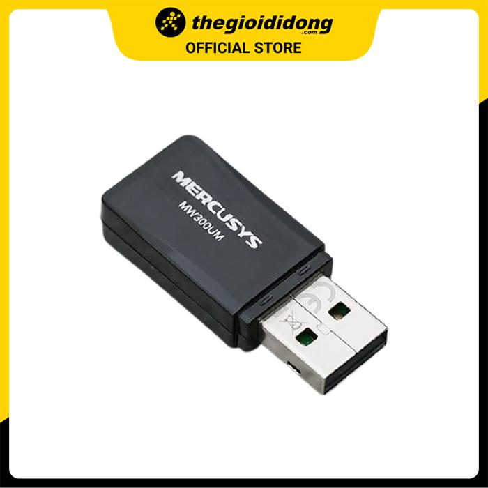 USB Wifi 300 Mbps Mercusys MW300UM Đen - Hàng chính hãng