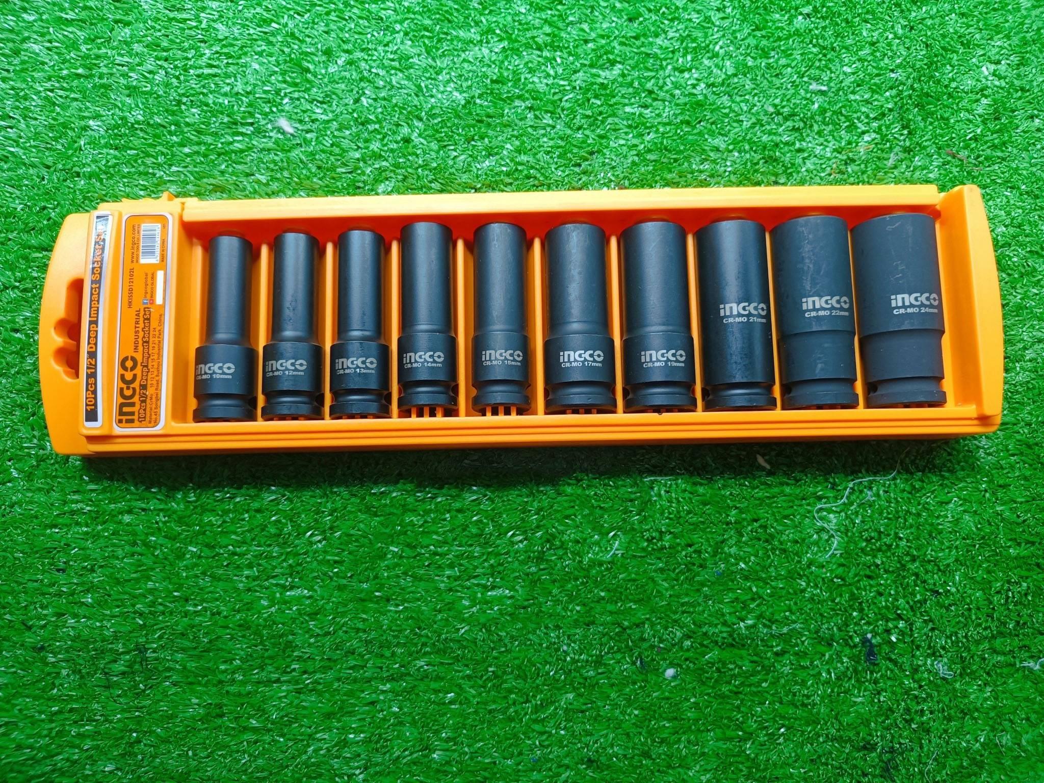 BỘ ĐẦU TUÝP DÀI 10 CHI TIẾT INGCO HKISSD12102L - HÀNG CHÍNH HÃNG