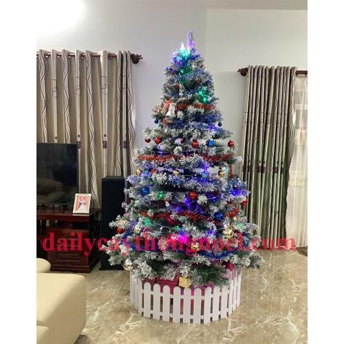 Cây thông noel phủ tuyết 1m5