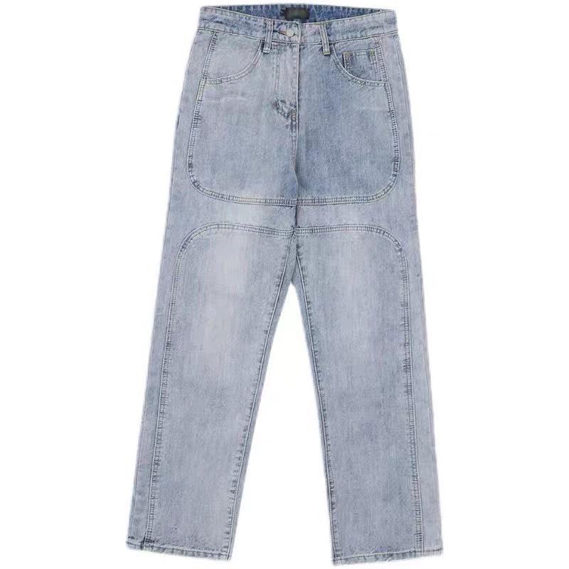Quần jean ống rộng nam nữ,quần jean fom rộng cách điệu cá tính DT098