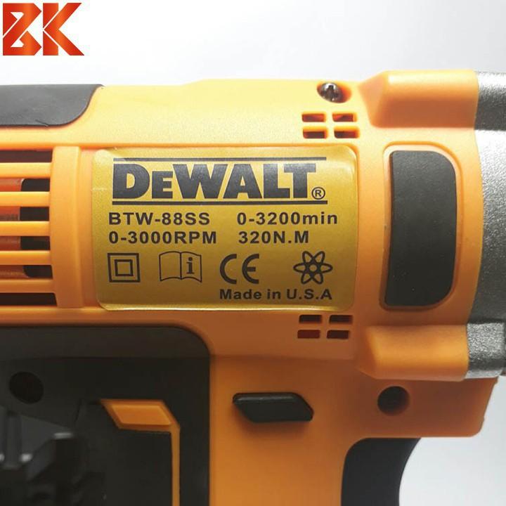 Máy siết bulong Dewalt 88V 320Nm ( TẶNG Đầu khẩu ) – Máy bắt vít, máy vặn vít Dewalt – Không chổi than