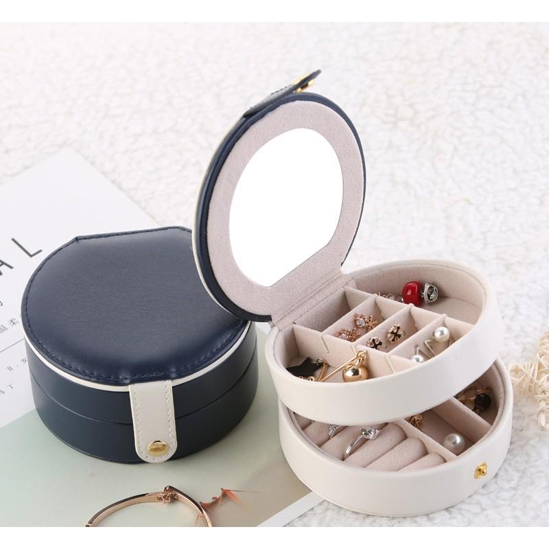 Hộp đựng trang sức 2 tầng có gương