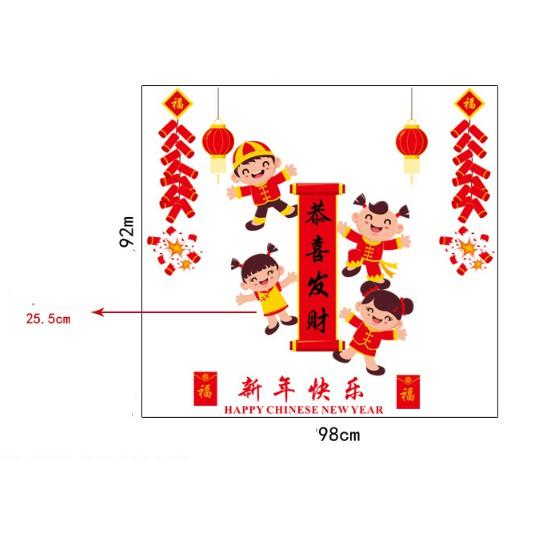 Decal trang trí Tết - Tưng bừng đón Xuân