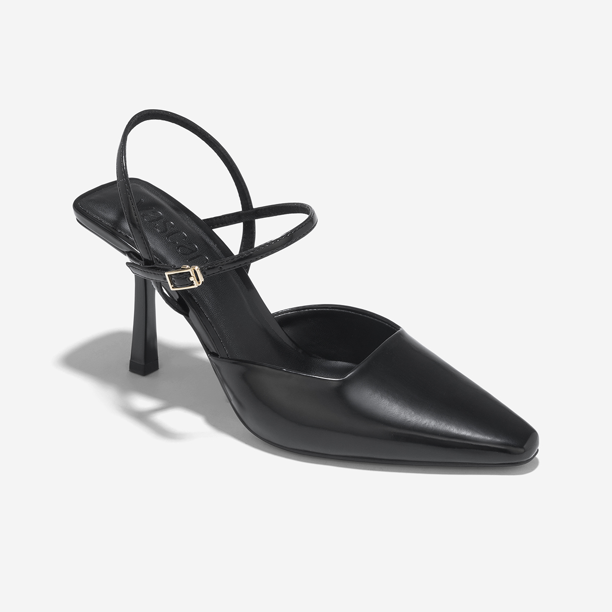 Vascara Giày Bít Mũi Nhọn Nhấn Quai Ankle Strap - BMN 0664