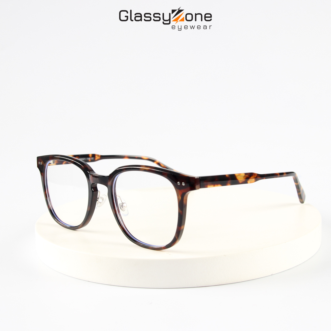 Gọng kính cận, Mắt kính giả cận nhựa dẻo Form vuông Nam Nữ Virginia- GlassyZone