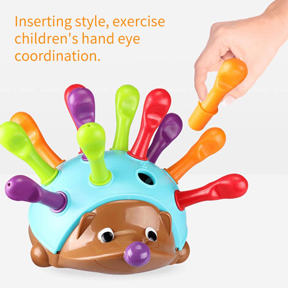 Insert Hedgehog Toy Early Education Montessori Toy Focus Training Fine Motor for Boys & Girls Age 18 mos+