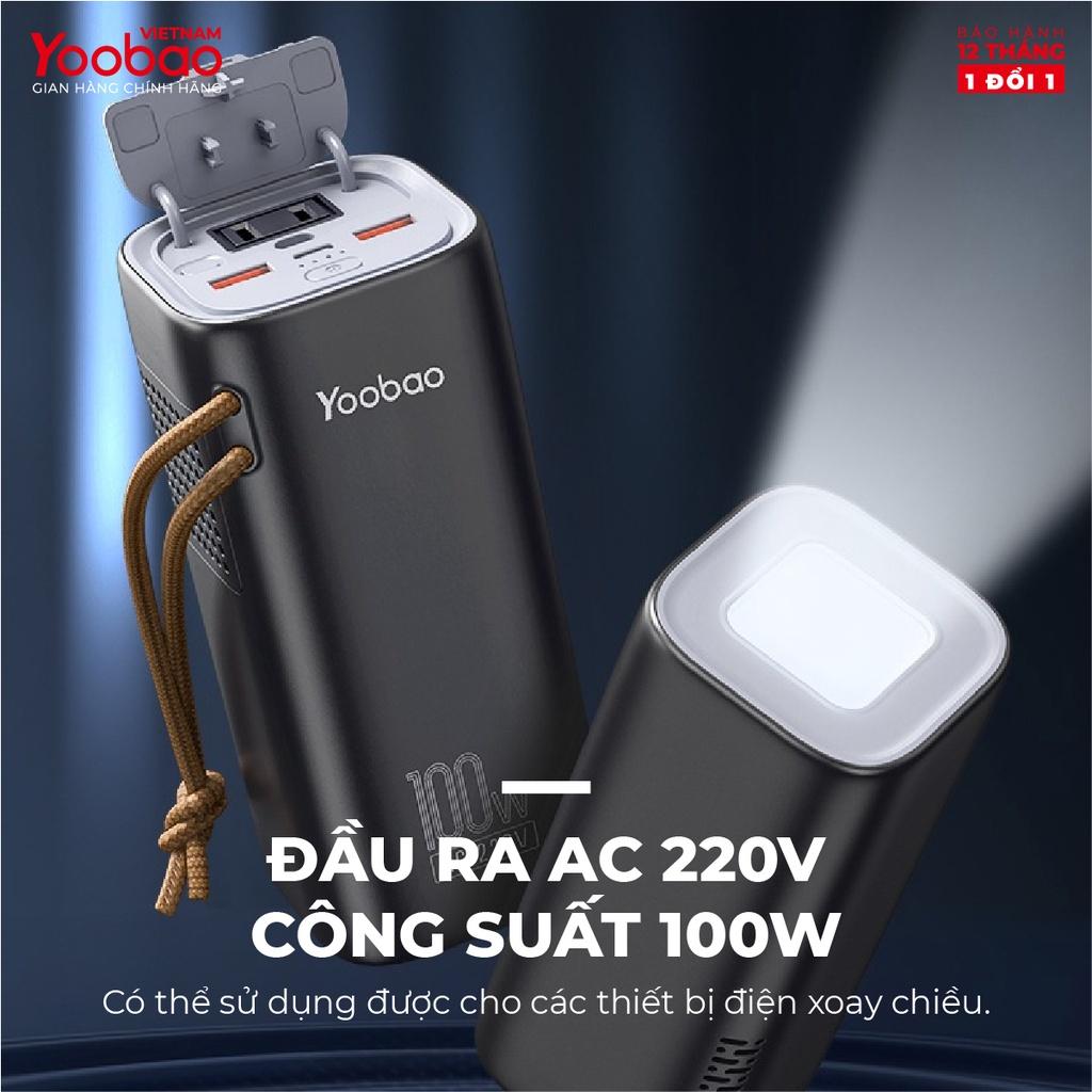 Trạm sạc dự phòng Yoobao EN100 dung lượng 20000mAh Tích hợp đèn pin 20000mah PD45W 220V/100W - Hàng chính hãng