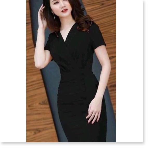 Đầm body dự tiệc nút bọc siêu sang cho chi em tự tin