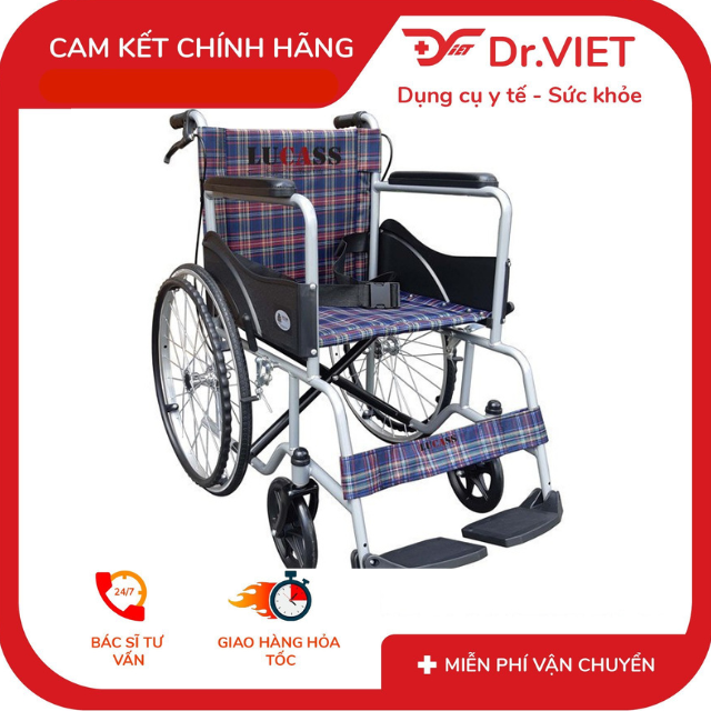 Xe lăn thường lucass X-97 ,X97J [Chính hãng]- Dễ dàng vệ sinh, chịu được tải trọng lớn, tự di chuyển, thoải mái, gấp gọn dễ dàng, dễ chịu, êm ái, chịu lực tốt, có độ bền cao