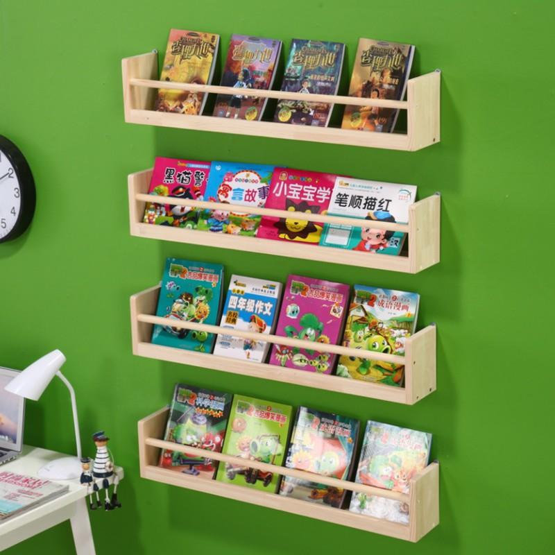 Kệ sách gỗ treo tường, để bàn Tủ sách trẻ em đựng tài liệu