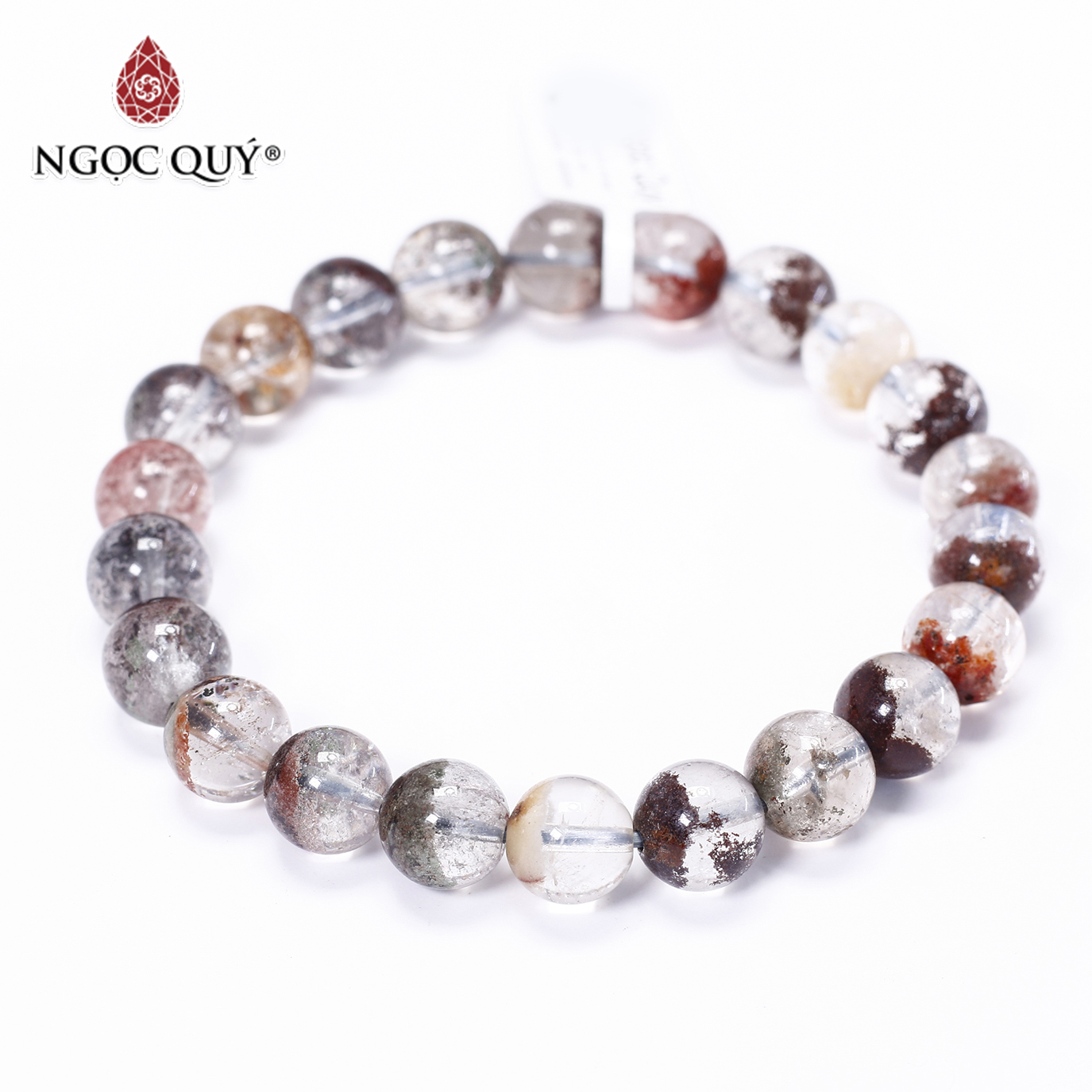 Vòng tay đá ưu linh đa sắc size hạt 9mm - Ngọc Quý Gemstones