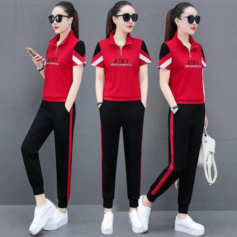 SÉT BỘ THỂ THAO KHÓA KÉO ATEY THÊU