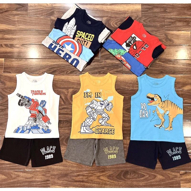 Bộ cotton sát nách bé trai size đại 18-45 kg