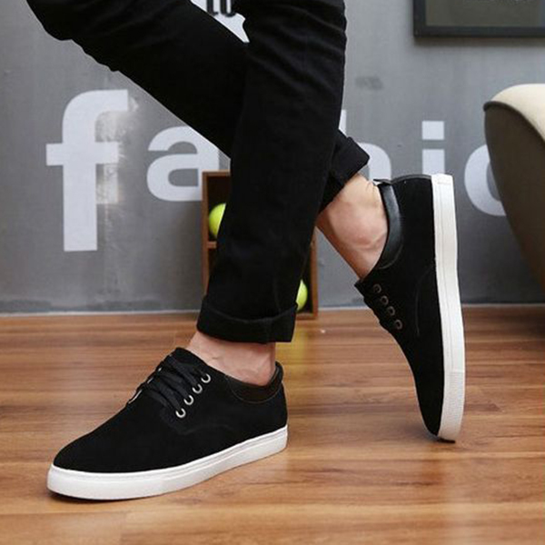 Dày Da Lộn Đế Bằng Nam