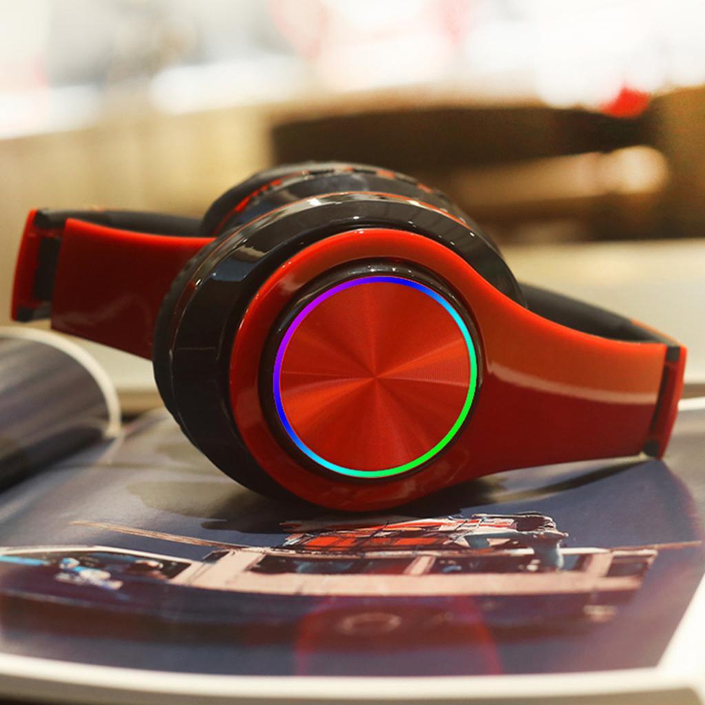 RGB Luminous Wireless Bluetooth Gaming Headset Stereo Headphone