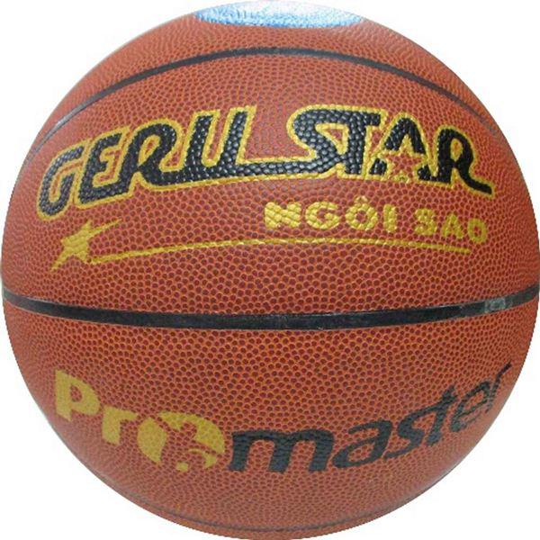 Quả bóng rổ PU Geru star Size 7 Promaster – Dán - Dungcusport tặng lưới + kim bơm