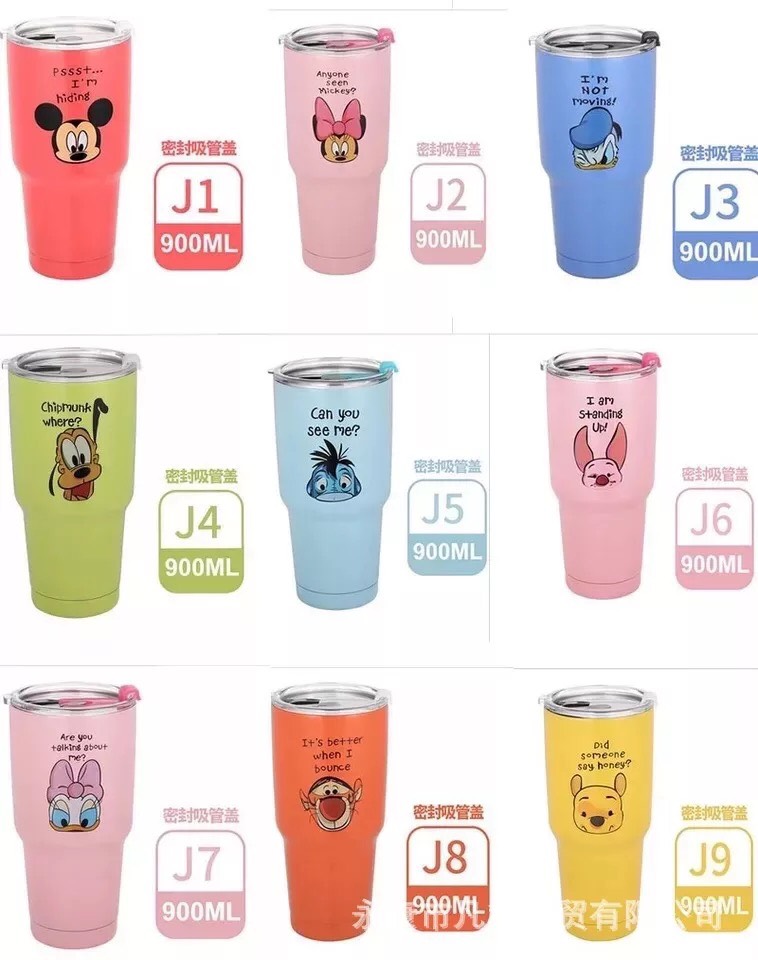 Ly Giữ Nhiệt Thái Lan 900ml Tặng Kèm Túi Đựng, Ống Hút Và Cọ Rửa