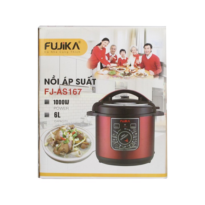 Nồi Áp Suất Điện 6L FUJIKA Công Suất 1000W Với 9 Chức Năng Nấu Công Nghệ Nhật Bản -Hàng Chính Hãng