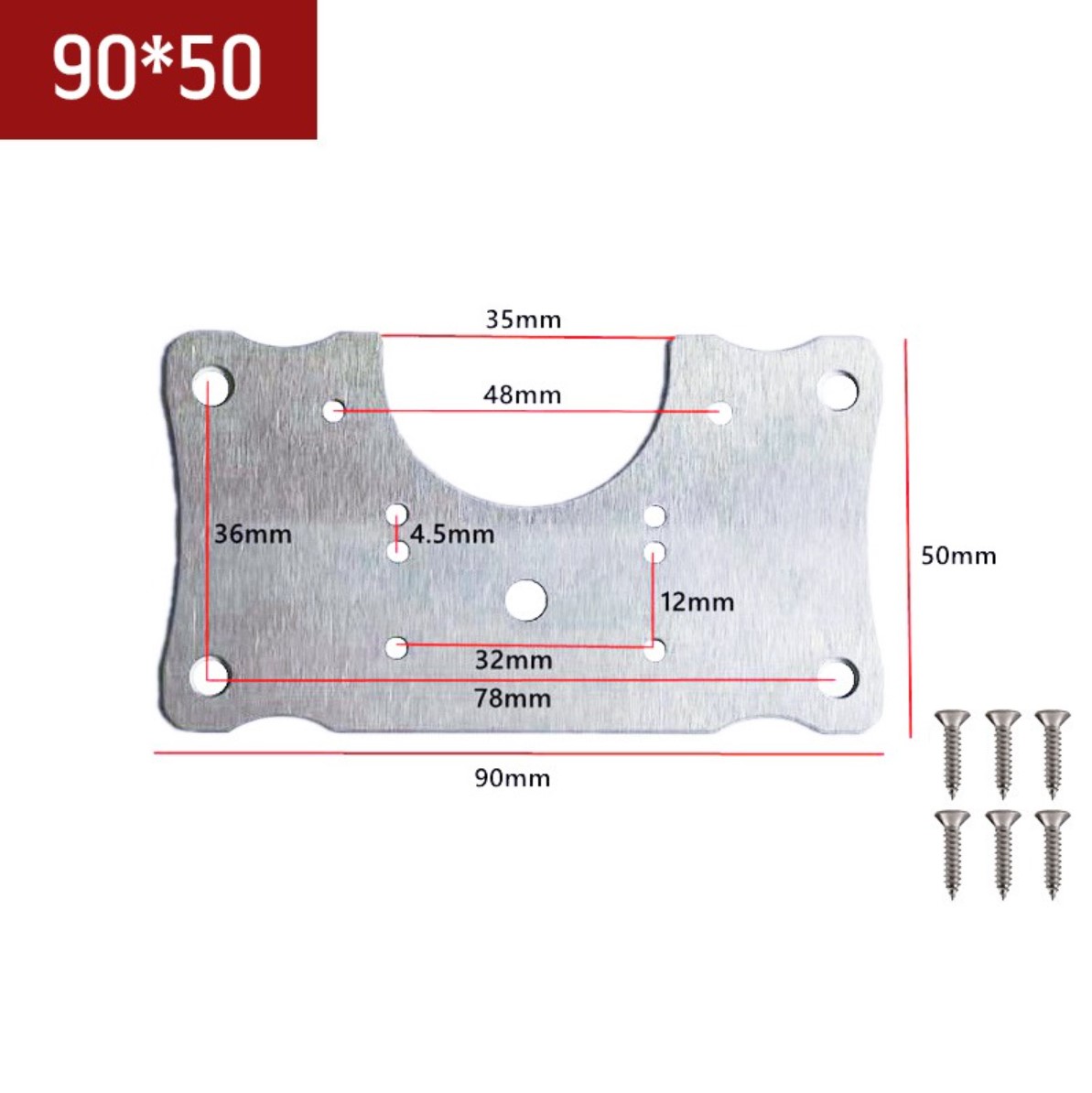 Miếng Tấm Pát Pad Thép Vuông Sửa Bản Lề Tủ Cửa Gỗ Lỗ Vít Door Hinge Repair Kit