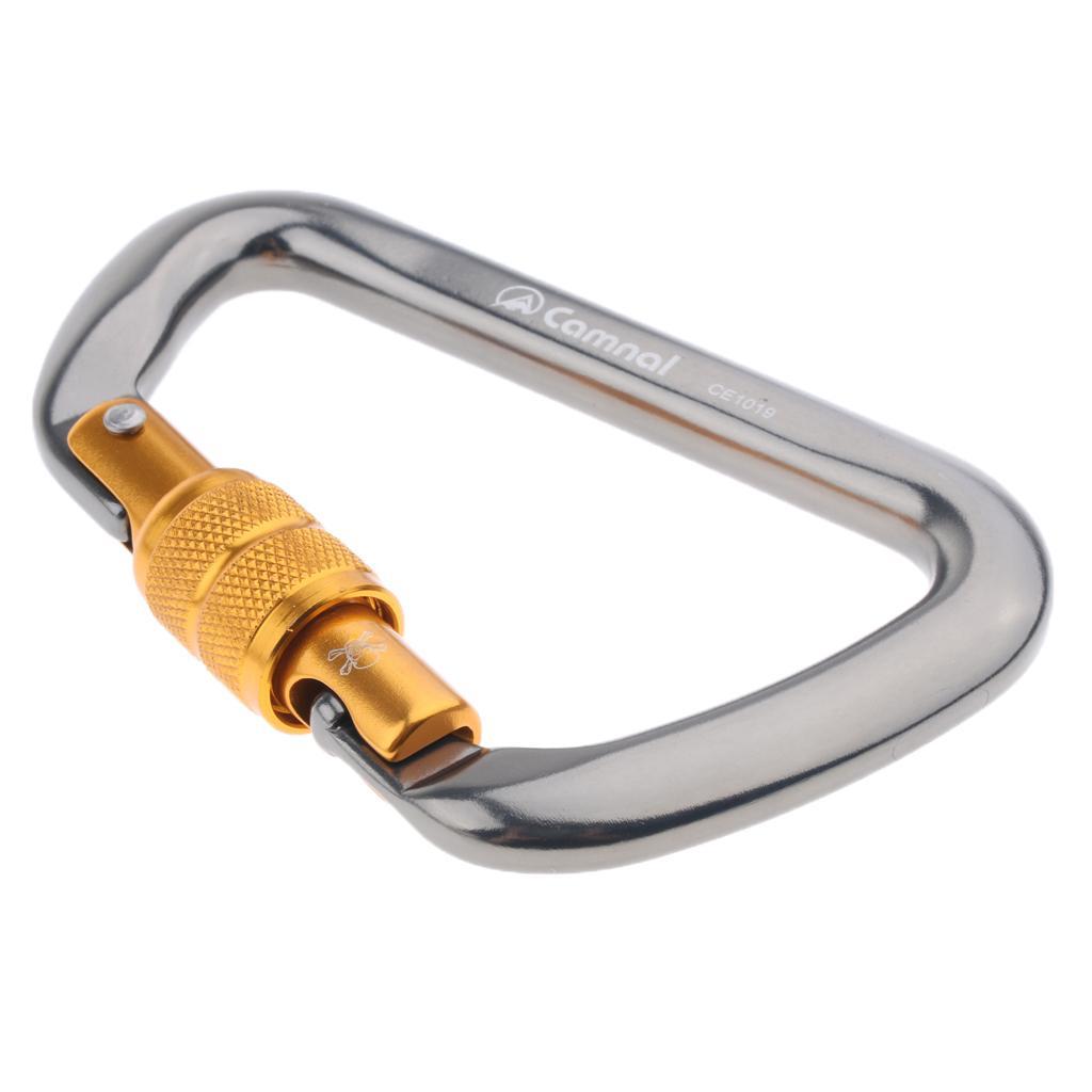 Rock Climbing Safety Pre-sewn Eye-Eye Prusik Loop Y Lanyard + Carabiner