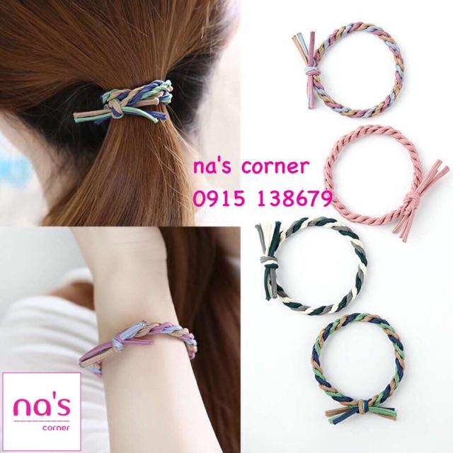 Combo 5 sợi Thun cột tóc đẹp rẻ nhiều mẫu đơn giản Chun buộc tóc dễ thương