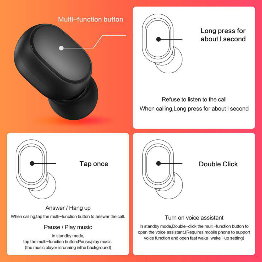 Tai nghe Bluetooth Xiaomi True Wireless Redmi AirDots S - Hàng Nhập Khẩu