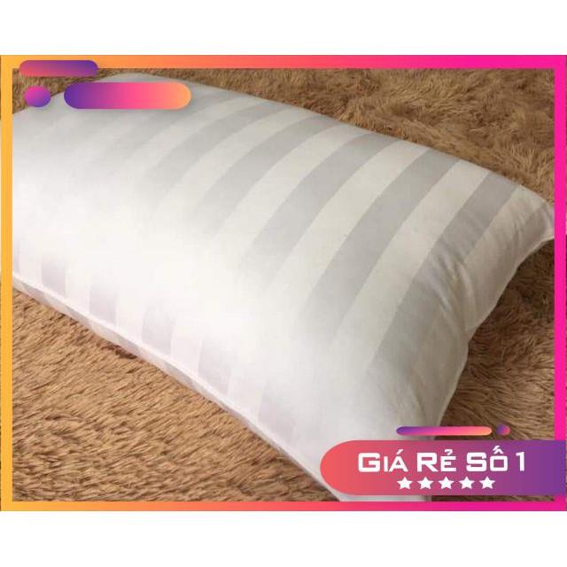 Vỏ gối ( bọc gối ) 40x60.50x70cm. Vỏ gối ôm Cotton Trắng sọc