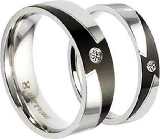 Nhẫn cặp tình nhân inox sấm sét NC09