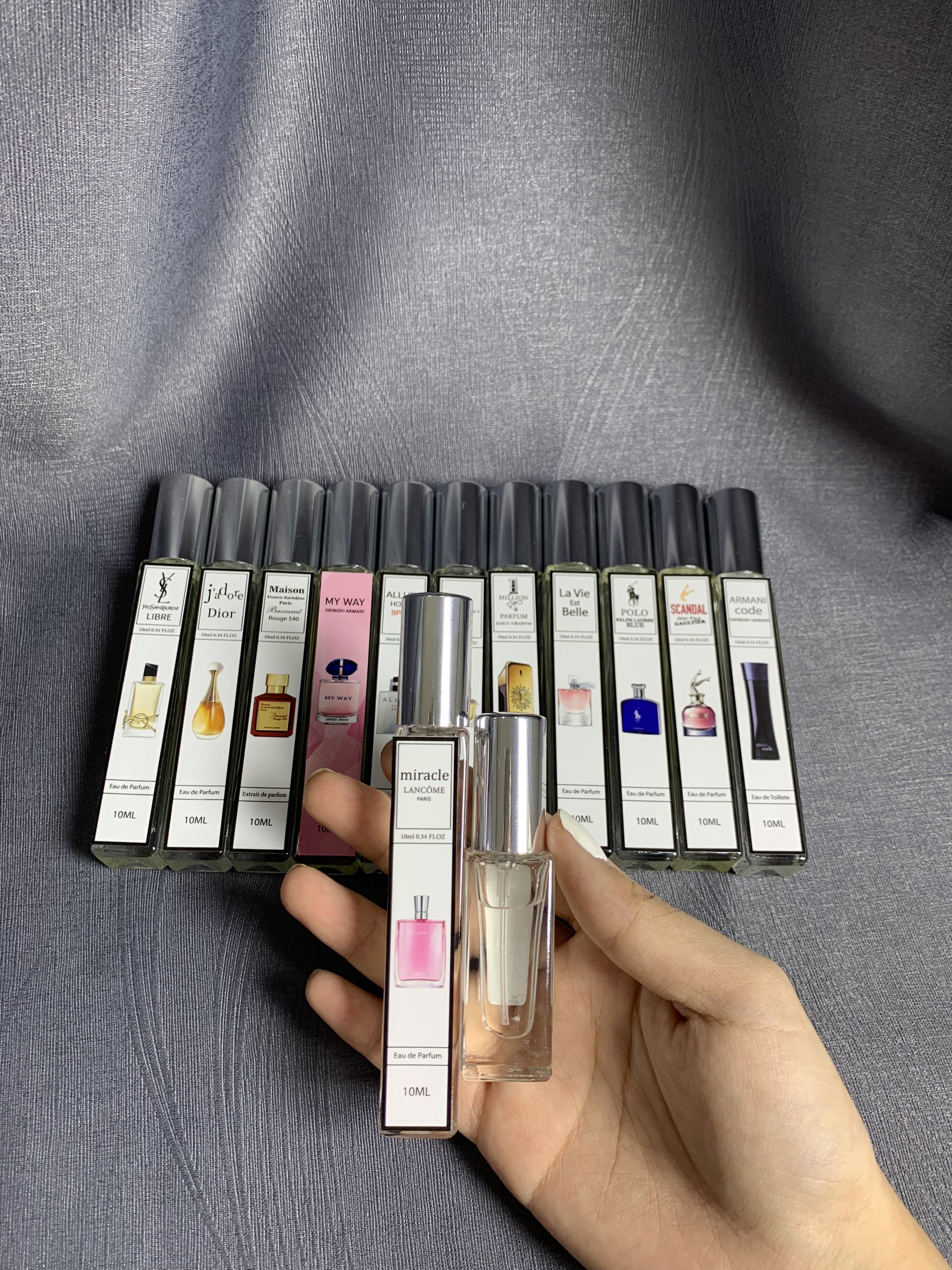 Tinh dầu nước hoa dạng xịt 10ml Mi..racle Lan...come (mùi nữ) ngọt ngào, trẻ trung