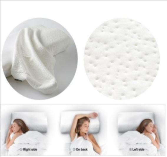 Gối Memory Foam 50D Locknlock HLW111, thiết kế cong theo đầu và gáy bảo vệ cột sống - Hàng chính hãng