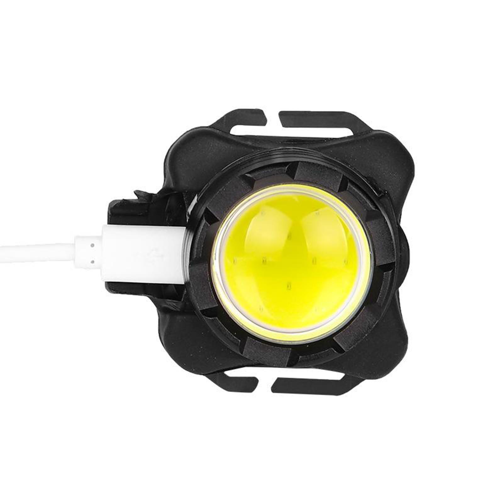 Adjustable Comfortable Headlamp with White Red Lights 3 Modes for Fishing Black