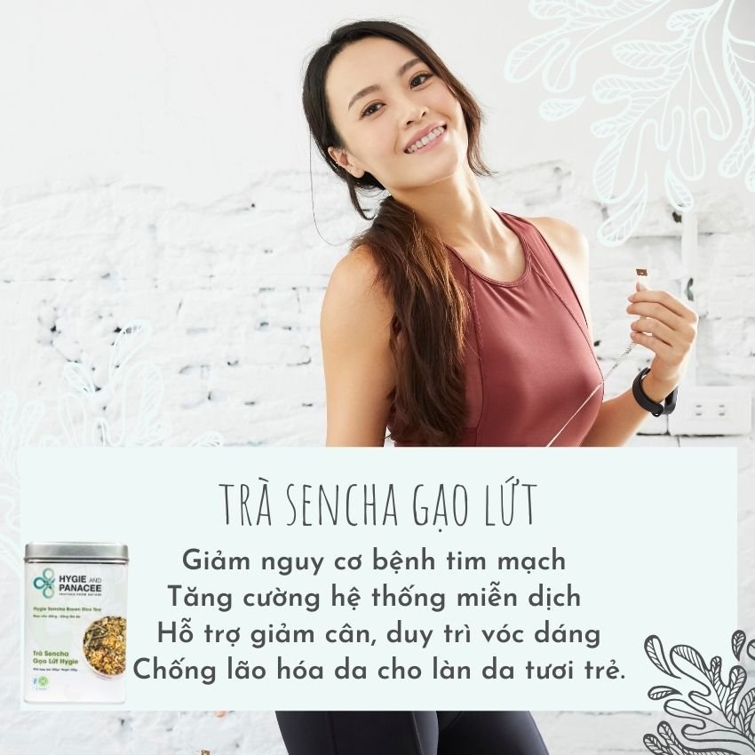 Trà Thảo Dược Sencha Gạo Lứt Hygie Hỗ Trợ Giảm Cân, Duy Trì Vóc Dáng, Chống Lão Hóa, Tăng Cường Miễn Dịch Hộp 250g