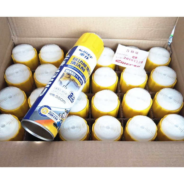 Chai Xịt Bọt Tẩy Rửa Nội Thất Xe Ô Tô Chief FC640 | Chai Xịt Bọt Tẩy Rửa Nội Thất Chuyên Dụng, Làm Sạch Các Vết Bẩn Trên Ghế Da, Taplo, Vô Lăng Xe Ô Tô Tiện Dụng, Làm Sạch Nhanh Chóng