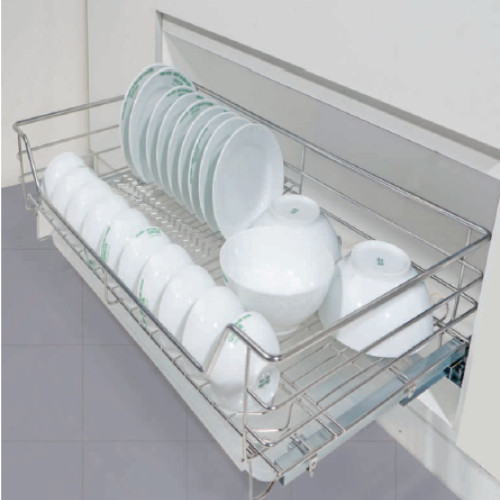 Kệ Đựng Bát Đĩa Đa Năng SUS304 Nan Tròn Grob - Hàng Chính Hãng - CR304-91B