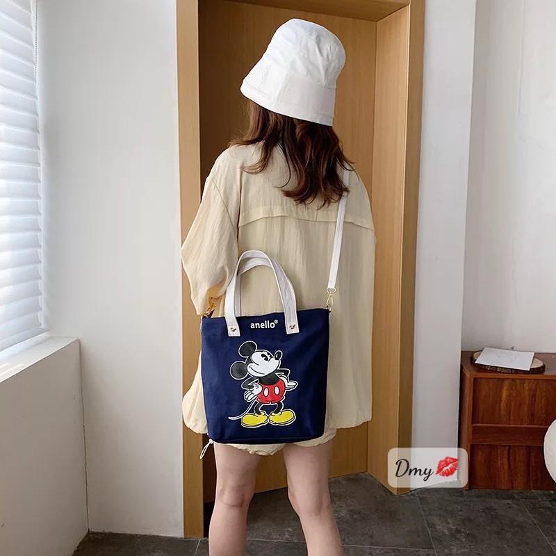 Túi xách vải bố hình chuột mickey túi tote